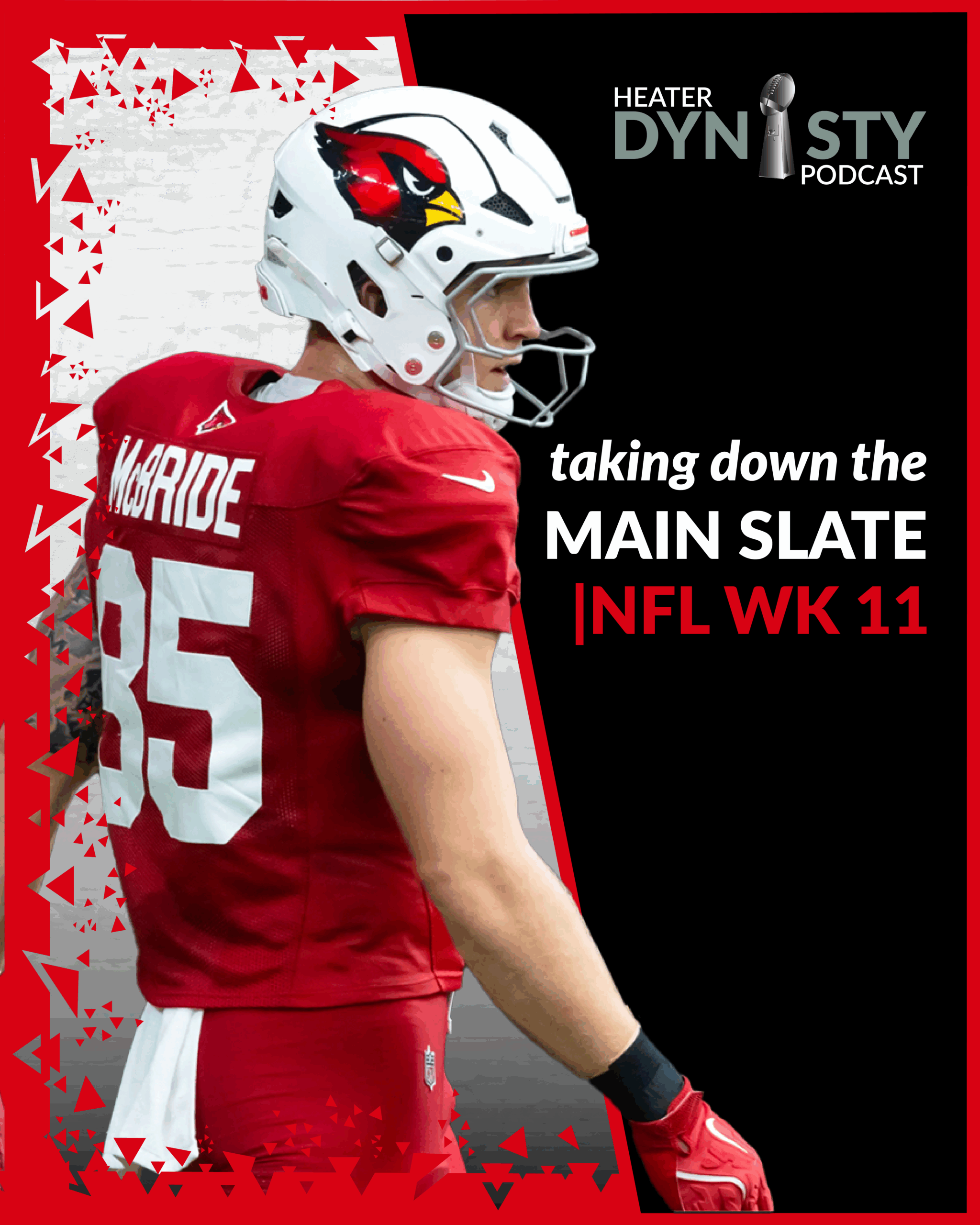 Heater Dynasty Podcast Week 11 NFL Main Slate breakdown featuring fantasy football and DraftKings DFS analysis by Eric Heater.