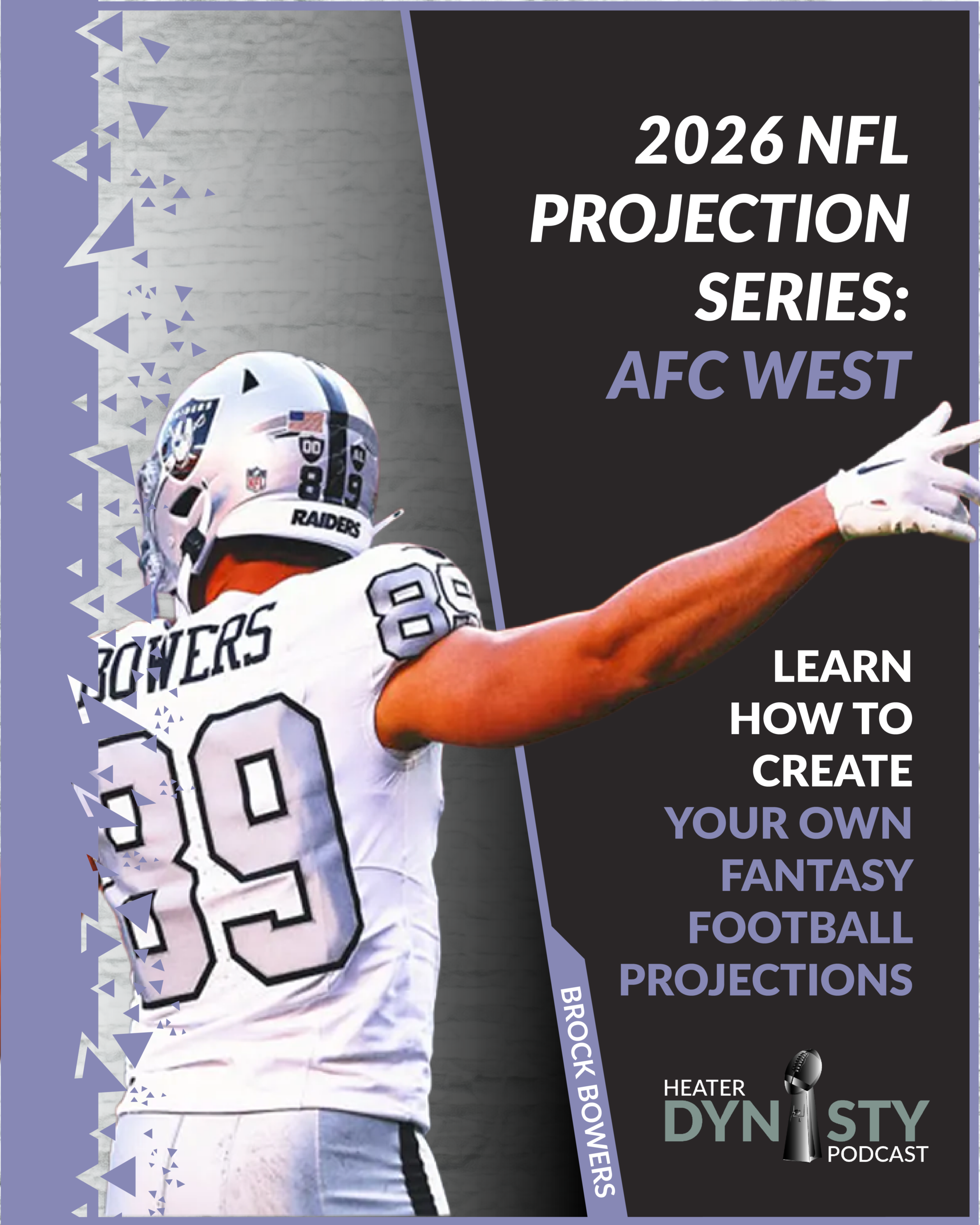 Brock Bowers representing the AFC West episode.